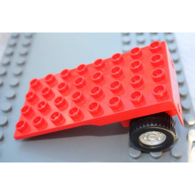 red duplo trailer flatbed 4 x 8 with wheels packer