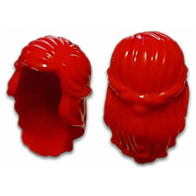 red minifigure hair female mid-length with braid around sides