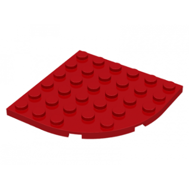 red plate round corner 6 x 6