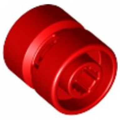 red wheel 11mm d x 12mm hole notched for wheels holder pin