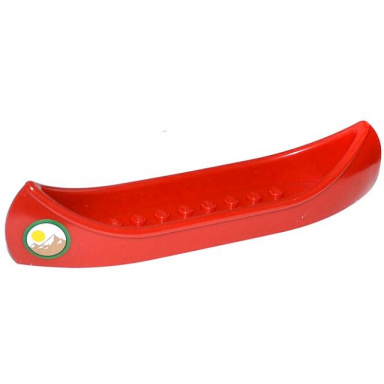 red boat canoe with sun and mountains in circle pattern on both sides stickers - set 60057