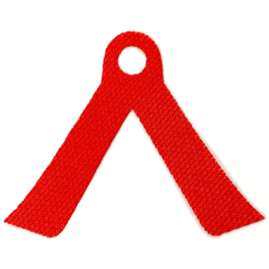 red minifigure cape cloth 2 long tails - spongy stretchable fabric