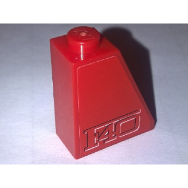 red slope 65 2 x 1 x 2 with f40 on right side pattern sticker - set 10248