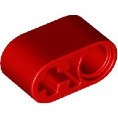 red technic liftarm thick 1 x 2 - axle hole