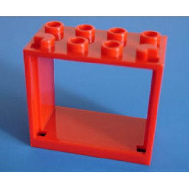 red window 2 x 4 x 3 - hollow studs