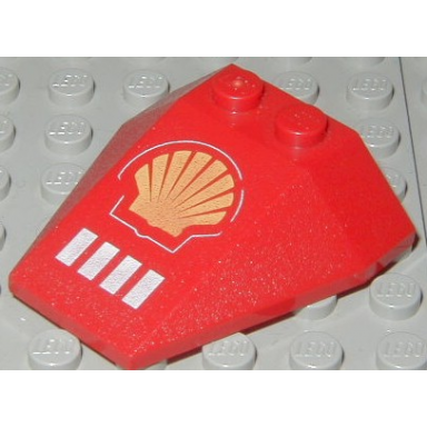 red wedge 4 x 4 triple without stud notches with shell logo pattern