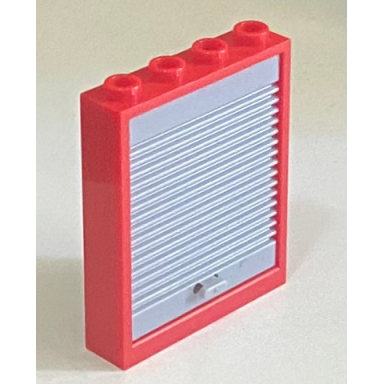 red door frame 1 x 4 x 4 lift with light bluish gray door 6154 6155