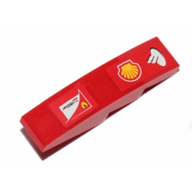 red slope curved 4 x 1 with shell and scuderia ferrari logos pattern model right side stickers - set 30190
