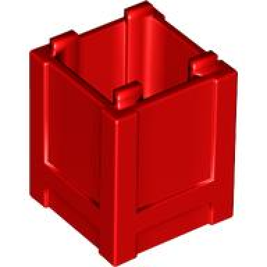 red container box 2 x 2 x 2 - top opening