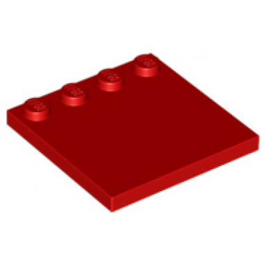 red tile modified 4 x 4 with studs on edge