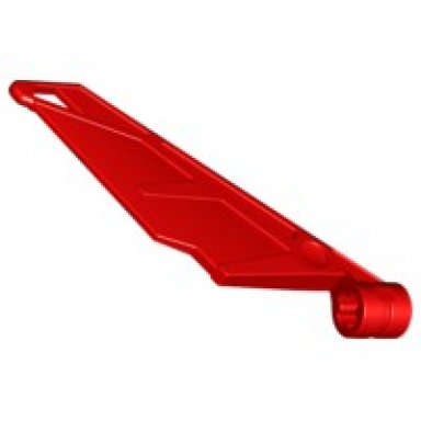red bionicle wing small tail with axle hole