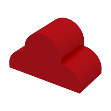 red slope curved 4 x 2 x 2 triple