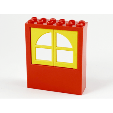 red window 2 x 6 x 6 freestyle with 2 yellow panes 6236 601