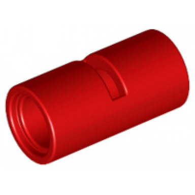 red technic pin connector round 2l with slot pin joiner round