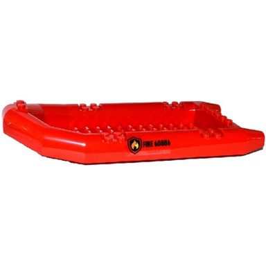 red boat rubber raft large with fire 60086 and fire logo pattern on both sides stickers - set 60086