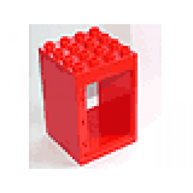 red duplo door window frame 4 x 4 x 5