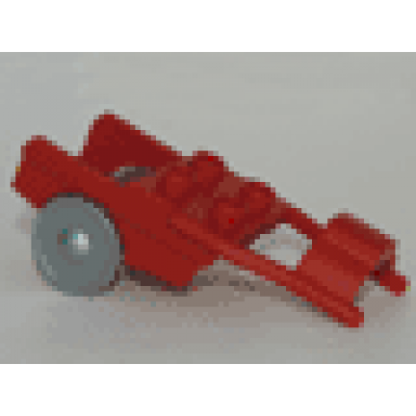 red duplo horse drawn cart
