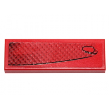 red tile 1 x 3 with black car door pattern model left side sticker - set 40191
