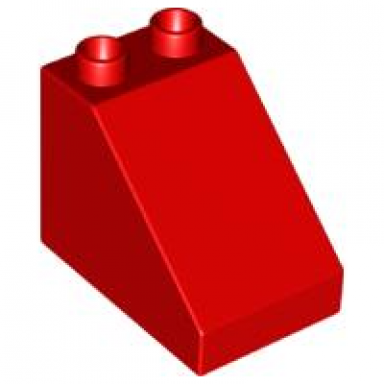 red duplo brick 3 x 2 x 2 slope