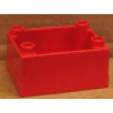 red duplo train locomotive cabin base