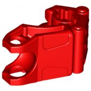 red bionicle fist with axle hole - 3 fingers