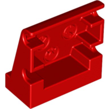 red duplo panel 1 x 2 x 1 2 3 sloped with 3 embossed gauges