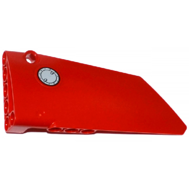 red technic panel fairing 17 large smooth side a with filler cap pattern sticker - set 8070