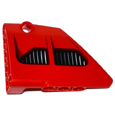 red technic panel fairing 13 large short smooth side a with 2 air intakes pattern sticker - set 8070
