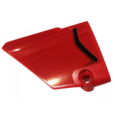 red technic panel fairing 13 large short smooth side a with black air intake pattern sticker - set 42107