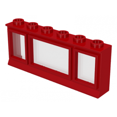 red window 1 x 6 x 2