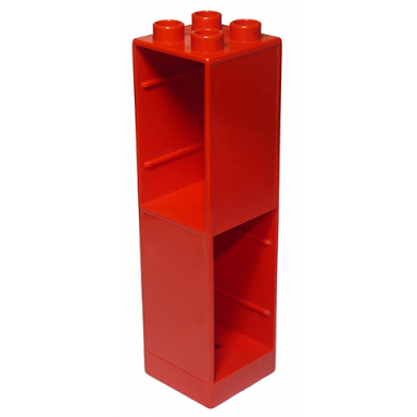 duplo wall 2 x 2 x 6 with drawer slots on two sides