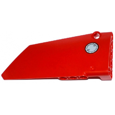 red technic panel fairing 18 large smooth side b with filler cap pattern sticker - set 8070
