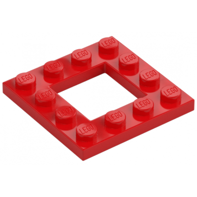 red plate modified 4 x 4 with 2 x 2 open center