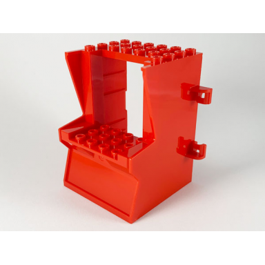 red minifigure utensil arcade game cabinet body