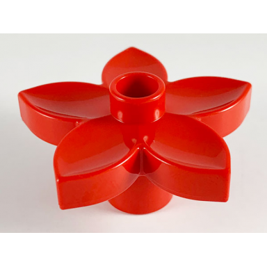 red duplo plant flower with stud