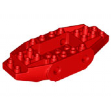 red vehicle base 4 x 10 x 1 2 3 with 4 side pin holes