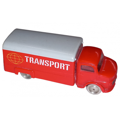 red ho scale mercedes box truck with gray top