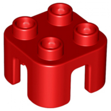 red duplo furniture chair with 4 studs