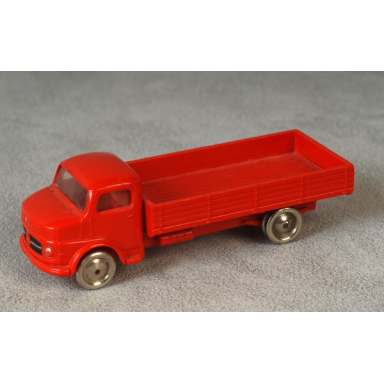red ho scale mercedes open bed truck red flatbed
