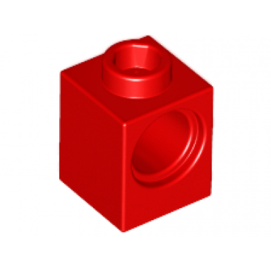 red technic brick 1 x 1 with hole