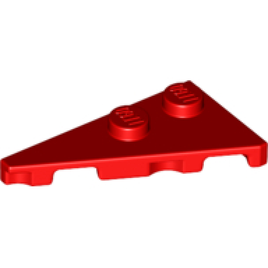 red wedge plate 4 x 2 left pointed