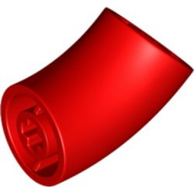red brick round 2 x 2 d 45 degrees elbow 25.5mm standing height
