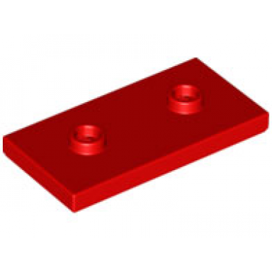 red plate modified 2 x 4 with 2 studs double jumper