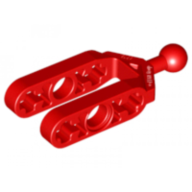 red technic steering knuckle arm with tow ball