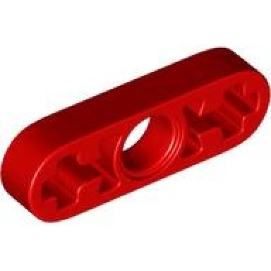 red technic liftarm thin 1 x 3 - axle holes
