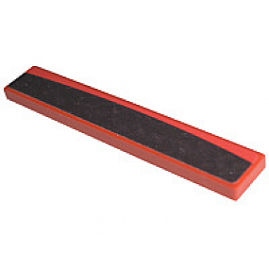 red tile 1 x 6 with black curved stripe on red background pattern sticker - sets 8143 8671
