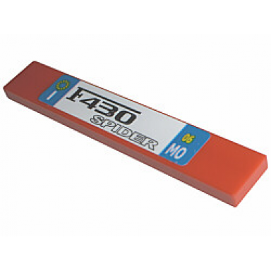 red tile 1 x 6 with f430 spider pattern sticker - set 8671