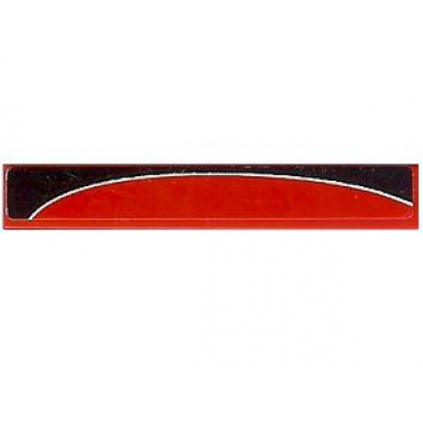 red tile 1 x 6 with black togokahn pattern model back sticker - set 8159