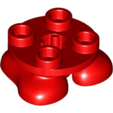 red legs with plate round 2 x 2 and axle hole - 2 feet
