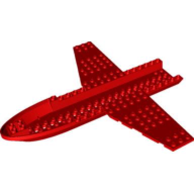 red aircraft fuselage forward bottom curved 6 x 24 x 1 1 3 with 4 x 21 recessed center and 12 x 6 wings 20 holes